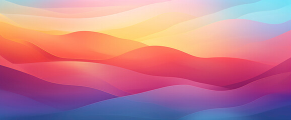 Radiant sunrise gradient spreading across the sky, blending vibrant colors to spark inspiration in...