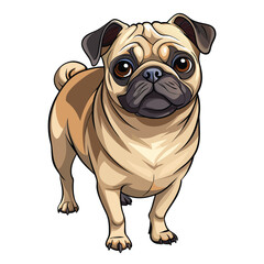 pug Dog vector illustration