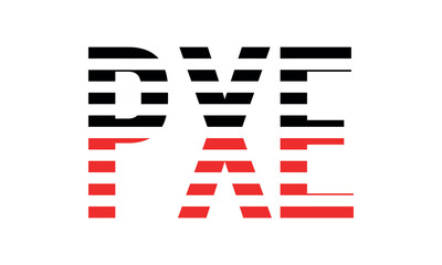 PXE three initial letter iconic line negative space minimal logo design vector template. monogram, abstract, wordmark, business, typography, minimalist, brand, company, flat, modern, unique, simple