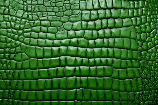 a close up of a green leather surface