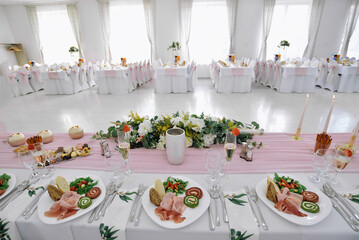 wedding reception at the restaurant