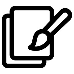 drawing icon, simple vector design