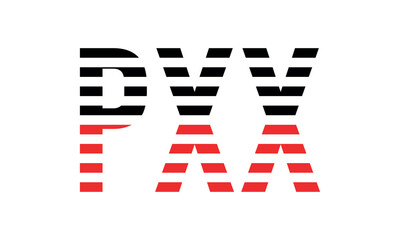 PXX three initial letter iconic line negative space minimal logo design vector template. monogram, abstract, wordmark, business, typography, minimalist, brand, company, flat, modern, unique, simple