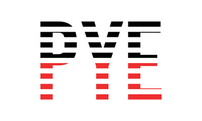 PYE three initial letter iconic line negative space minimal logo design vector template. monogram, abstract, wordmark, business, typography, minimalist, brand, company, flat, modern, unique, simple