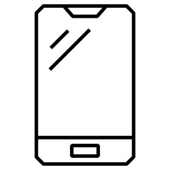 mobile phone icon, simple vector design