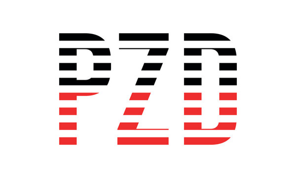 PZD three initial letter iconic line negative space minimal logo design vector template. monogram, abstract, wordmark, business, typography, minimalist, brand, company, flat, modern, unique, simple