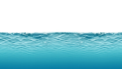 blue water surface isolated on transparent background cutout