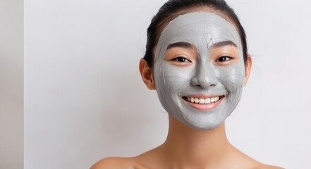 facial mask and beauty skin care concept