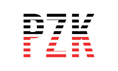PZK three initial letter iconic line negative space minimal logo design vector template. monogram, abstract, wordmark, business, typography, minimalist, brand, company, flat, modern, unique, simple