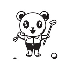 illustrate a kawaii style, cartoon style, sticker type black outline, full body Hamsters and with the following 