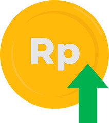 Fototapeta premium Indonesian Rupiah Currency Increase