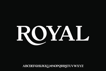 Fototapeta premium Display alphabet font vector design, suitable for headline, logotype, poster design and many more