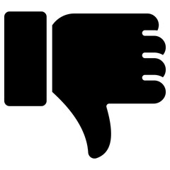thumb dislike icon, simple vector design - obrazy, fototapety, plakaty