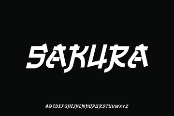 Fototapeta premium Display alphabet font vector design, suitable for headline, logotype, poster design and many more