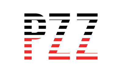 PZZ three initial letter iconic line negative space minimal logo design vector template. monogram, abstract, wordmark, business, typography, minimalist, brand, company, flat, modern, unique, simple
