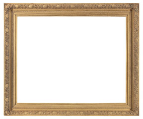 Narrow light picture frame on a transparent background, in PNG format.