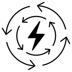 energy icon, simple vector design