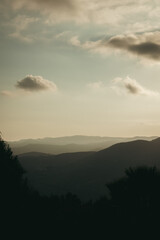 sunset in the mountains