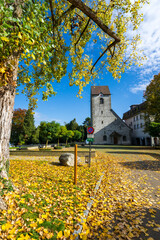 Naklejka premium St. Johannes Catholic Church on the Lake of Constanze in the Kanton of Thurgau, Switzerland