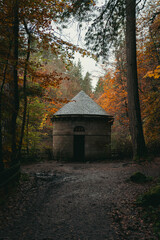 old house in autumn forest
