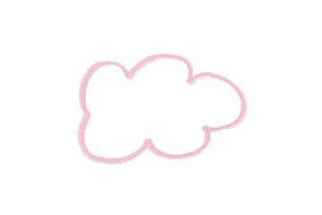 pink pencil strokes isolated on transparent background