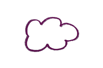 Draw a dark purple pencil line separately on a transparent background.