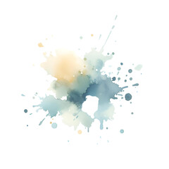 Obraz premium watercolor splash in pink and gold on a gray background. The loose brushstrokes create a sense of movement. The soft colors and gold accent make it elegant.