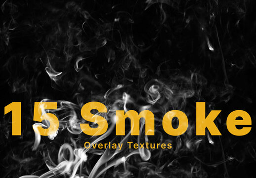 15 Isolated Smoke Steam Texture Overlay