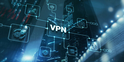 VPN Virtual Private network protocol. Business, Technology, Internet. Cyber security and privacy...