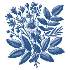 Botanicals Vintage Drawing Style