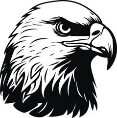 Obraz premium Eagle Head, eagle logo, American eagle, Vector Illustration on a white background