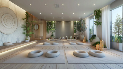 yoga studio in a beauty salon