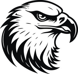 Obraz premium Eagle Head, eagle logo, American eagle, Vector Illustration on a white background