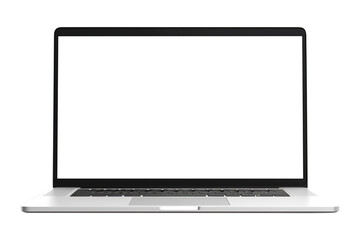 Laptop computer with blank screen isolated on transparent background Remove png, Clipping Path, pen tool - Powered by Adobe