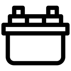 Battery. Editable stroke vector icon.
