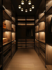 Elegant Wooden Closet Design in Modern Home Interior