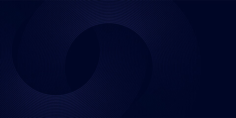 Dark abstract background with glowing circles. Swirl circular lines element.