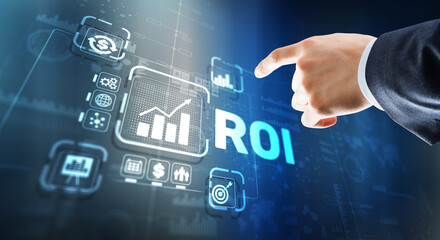 Roi Return On Investment Business Technology Analysis Finance Concept