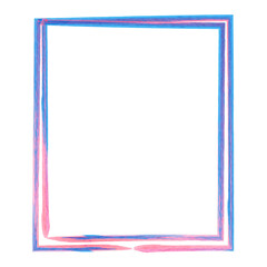 square frame in spring, pastel or watercolor tones with sign painter style brushstrokes