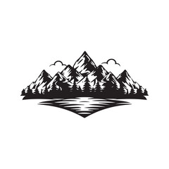 Vintage mountain vector design templates