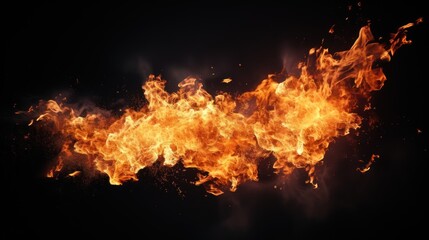 fire blast ,fire frame is burning