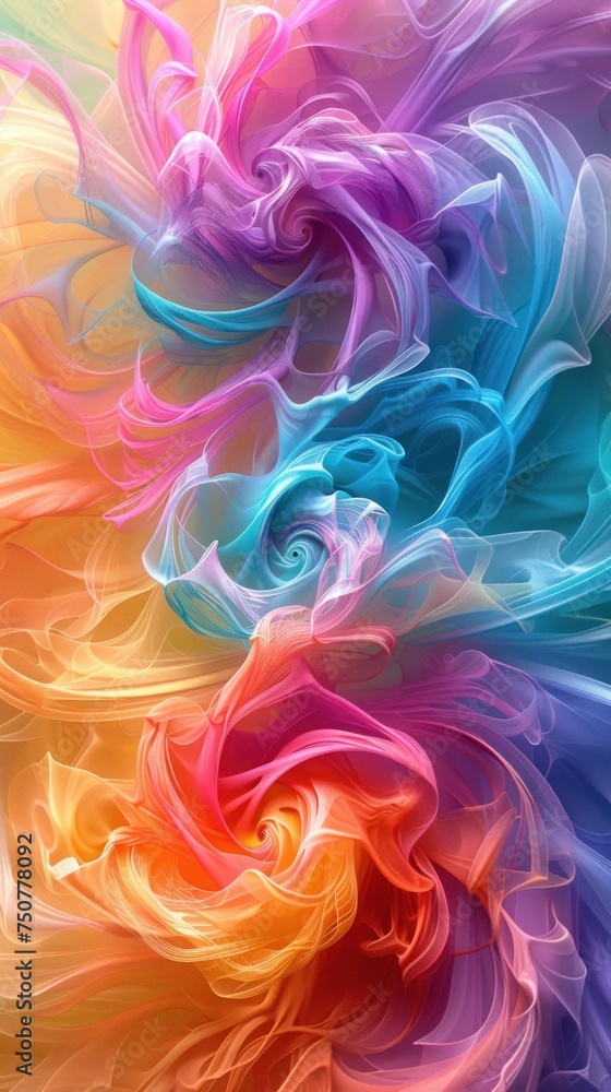 Aufkleber abstract fiesta of colorful swirls. inspired by the joy and energy of festivities, this illustration