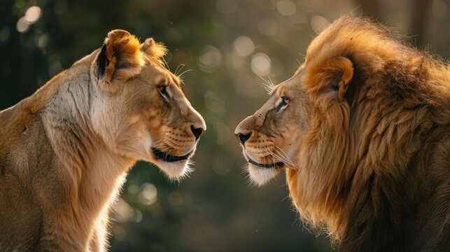leadership conference, where the lion serves as a symbol of strength, wisdom, and collaboration. Set against the backdrop of the wilderness