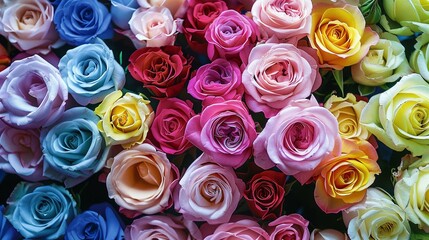 Colorful roses background