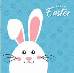 Funny Easter egg with bunny ears , great for banners, wallpapers, easter cards and wrapping - vector design 