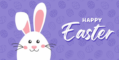 Funny Easter egg with bunny ears , great for banners, wallpapers, easter cards and wrapping - vector design 