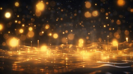 gold background for graphics,,Yellow blurry lights and stars 