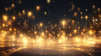 gold background for graphics,,Yellow blurry lights and stars 