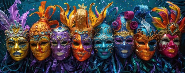 Vibrant Floats and Masks. Pop Art Celebrates in a Colorful Fusion of Costume and Carnival. Immerse...