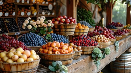 Classic Traditions at the Rustic Harvest Festival. A Bounty of Colorful Delights. Picture Yourself Strolling Through the Market - obrazy, fototapety, plakaty